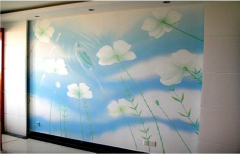 大余画墙绘怎么画好白云的蓬松感?