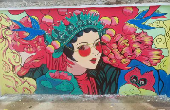  大余墙体彩绘-网红墙