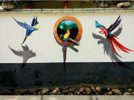  大余视觉错位-3D墙绘设计