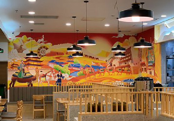  大余商业空间彩绘介绍。