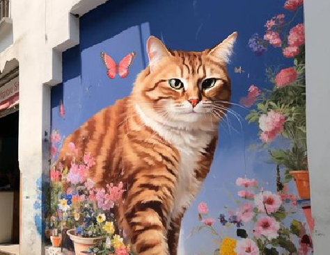 大余自己绘制有个性的手绘墙